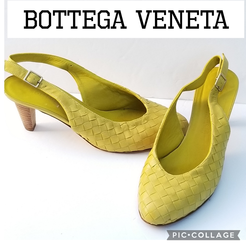 Bottega Veneta sling back heels sandals Size 7.5